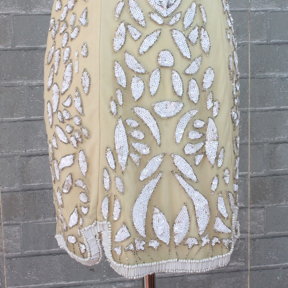 X by NBD Madeline Beaded Mini Dress Ivory NWT - Picture 5 of 8